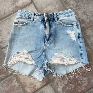 High waisted Denim shorts